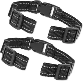 2 Pack Replacement Collar for Dog Training Collar Replacement Strap for GPS Tracker, Reflective Electronic Fence Training Barking Collar for Most Dog Training Collar Receivers