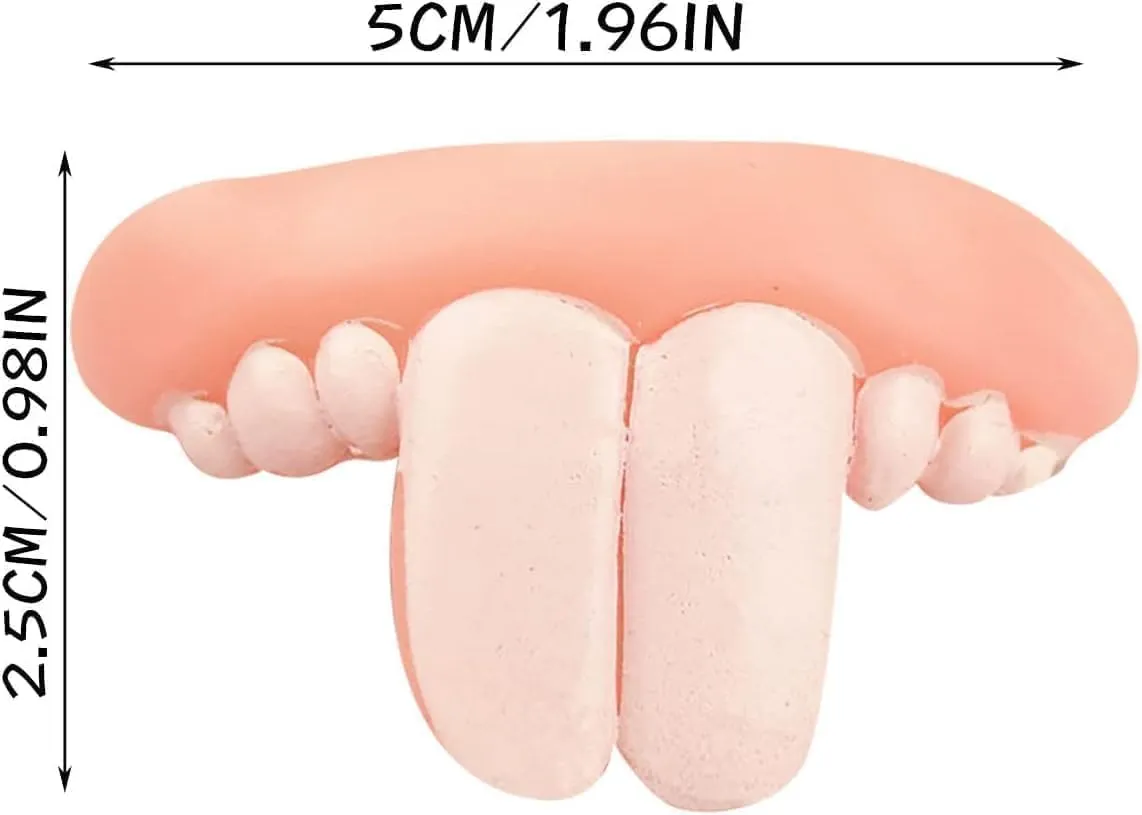 2 Pieces White Funny Dog Teeth Toy, Buck Teeth for Dogs Braces Costume, Pet Chew Supplies, Dog Christmas Costume Suitable Chew Toys Pet Supplies