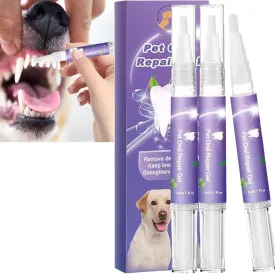 3pcs Pet Oral Repair Gel, Pet Oral Repair Gel for Dogs,Pet Breath Freshener for Dogs & Cats, Eliminate Breath, Targets Tar-Tar, Without Brushing for Dogs & Cats, Pet Teeth Repairing