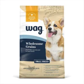 Amazon Brand  Wag Small Breed Dry Dog Food, Chicken and Brown Rice, 15 lb Bag