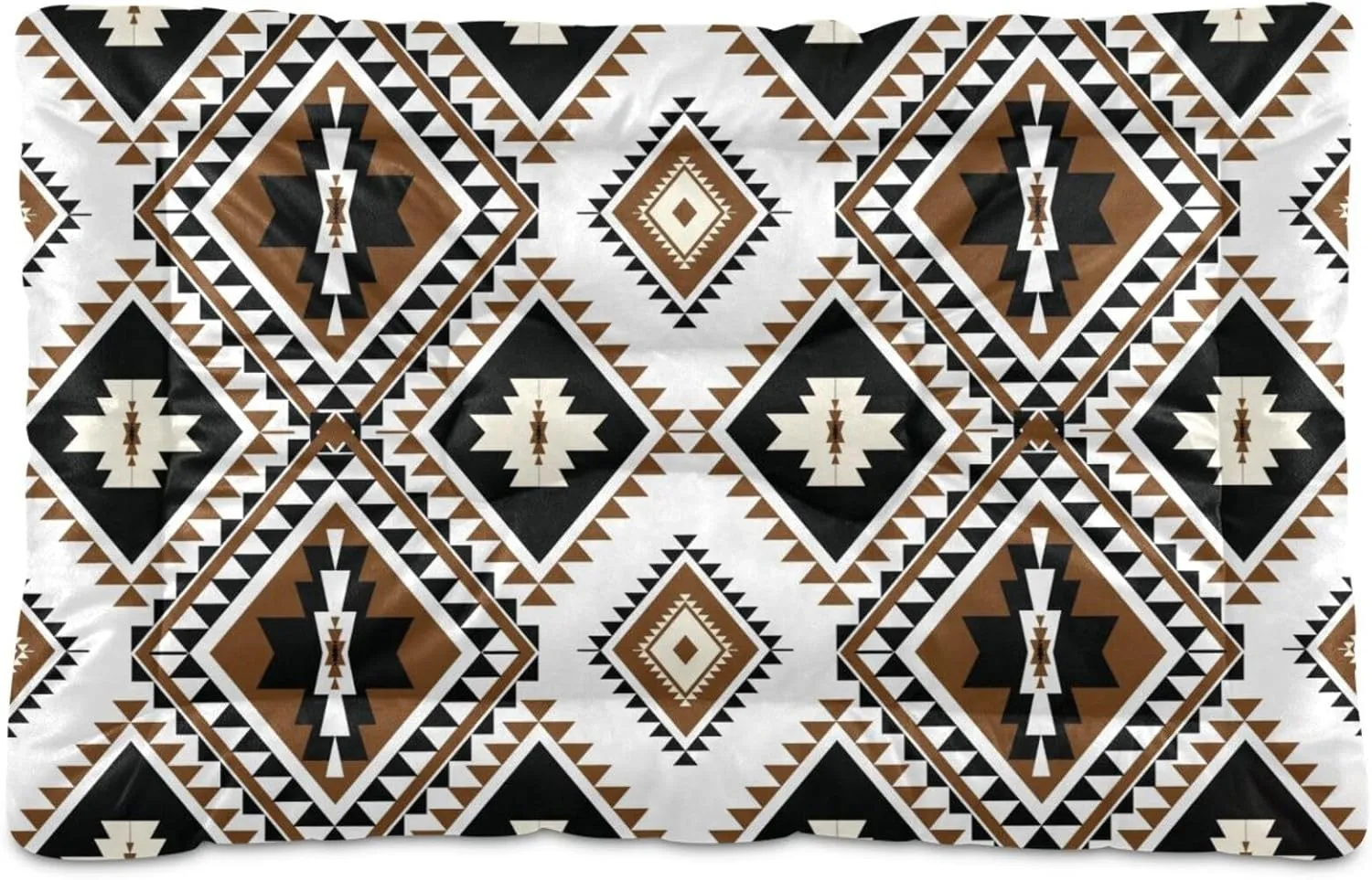 Aztec Navajo Pet Bed Mat for Dog Cat Crate Pad Non-Slip Bottom Design Washable Cushion Padding Pet Sleeping Bed, 24"x18"