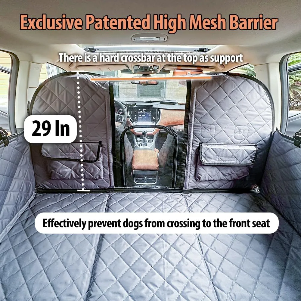 Back Seat Extender for Dogs Hard Bottom Hold 400lbs, 4 in1 Dog Car Seat Cover for Back Seat, Dog Car Hammock Waterproof Backseat Car Bed, Anti Dirt & Hair Pets for Car SUV, Truck