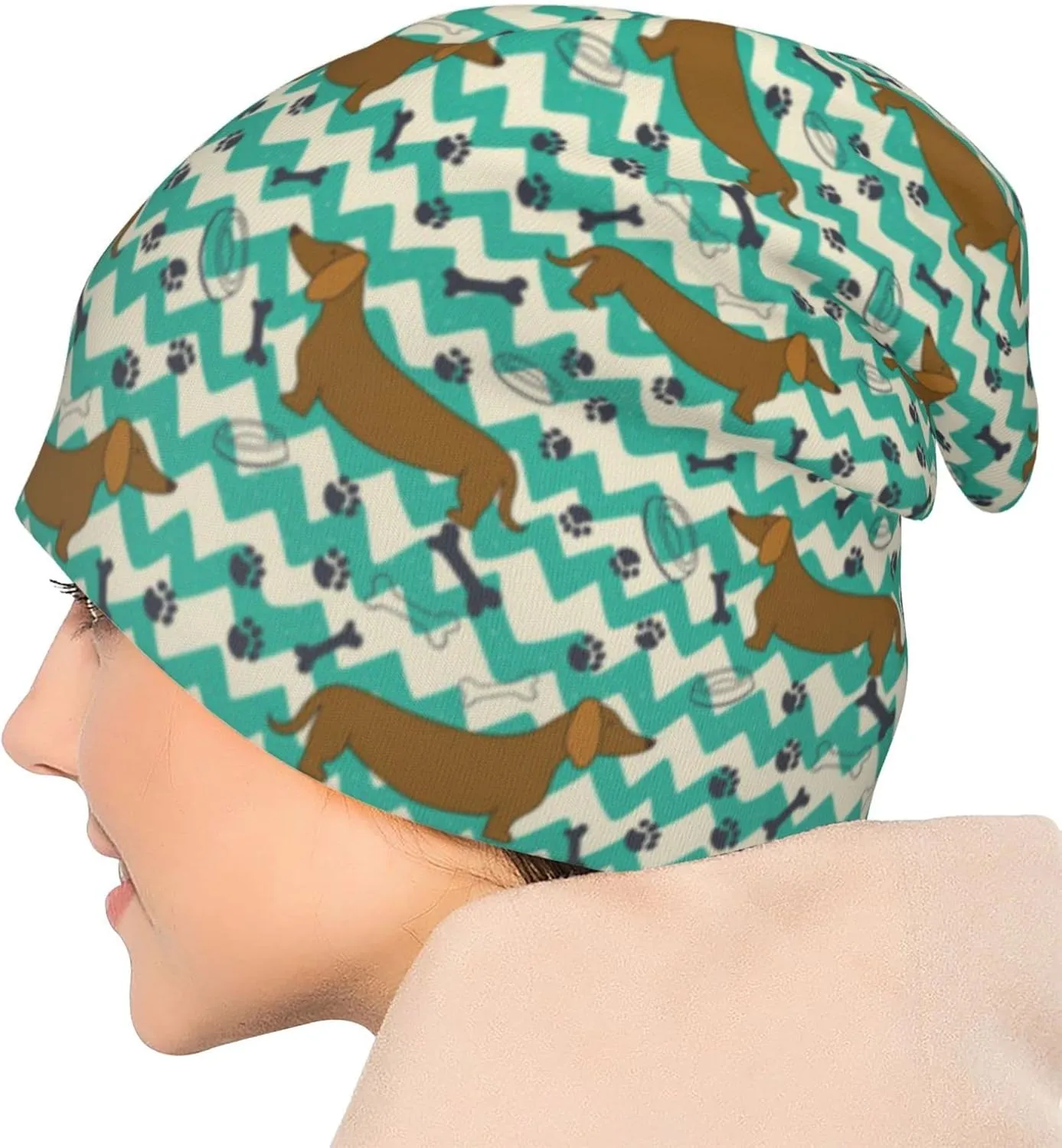 Beanie Chemo Hat Cancer Headwear Knitted Hats Baggy Slouchy Scarf Cap for Adults Women Men