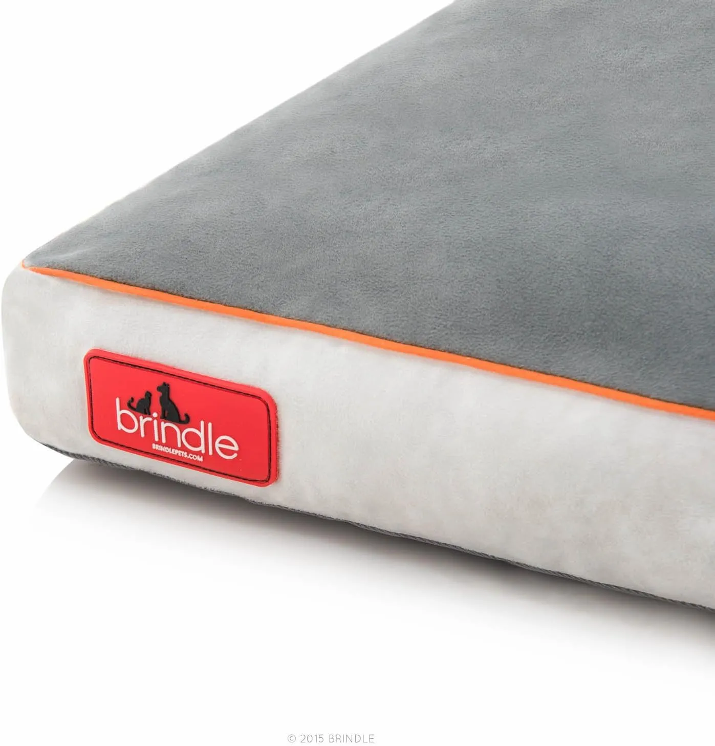 BRINDLE Stone Shredded Memory Foam Pet Bed - Pet Essentials - Orthopedic Design - Pet Crate Compatible - Machine Washable Cover - Indoor Pet Bed for Dogs, Puppies, Cats, and Rabbits - Size Medium