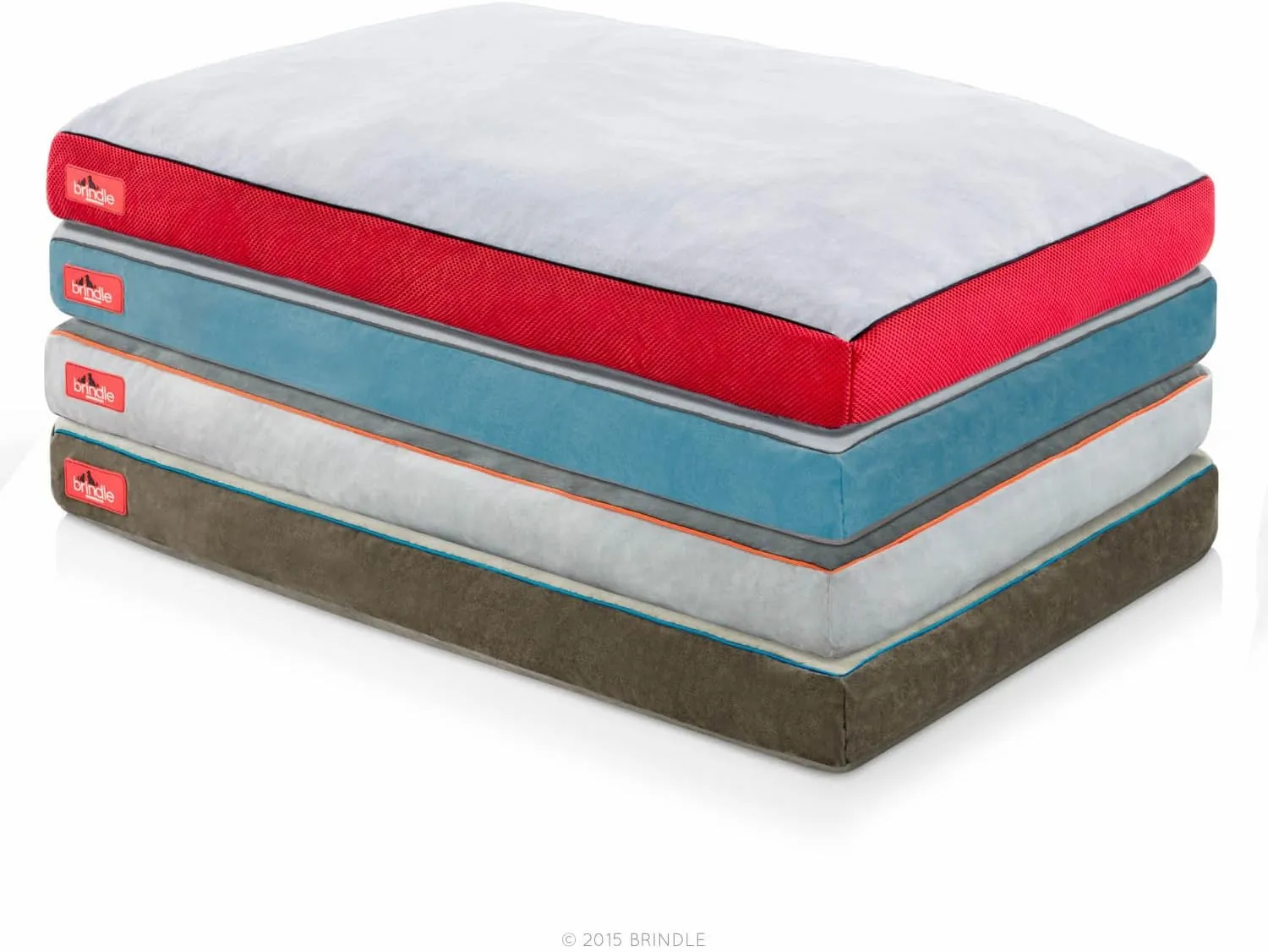 BRINDLE Stone Shredded Memory Foam Pet Bed - Pet Essentials - Orthopedic Design - Pet Crate Compatible - Machine Washable Cover - Indoor Pet Bed for Dogs, Puppies, Cats, and Rabbits - Size Medium