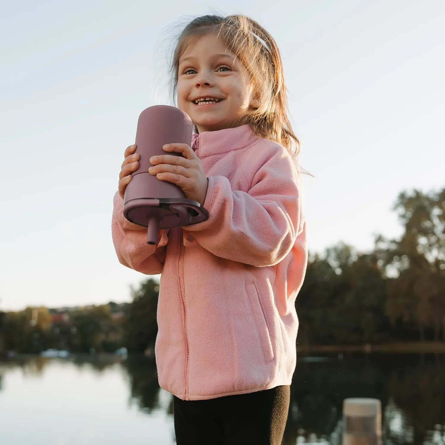 BrMate Leap 12oz 100% Leakproof Kids Tumbler with Handle and Silicone Soft Straw | Durable Drop Resistant Silicone Sleeve | Made of Insulated Stainless Steel | Cup Holder Friendly | 12oz (Kiwi)