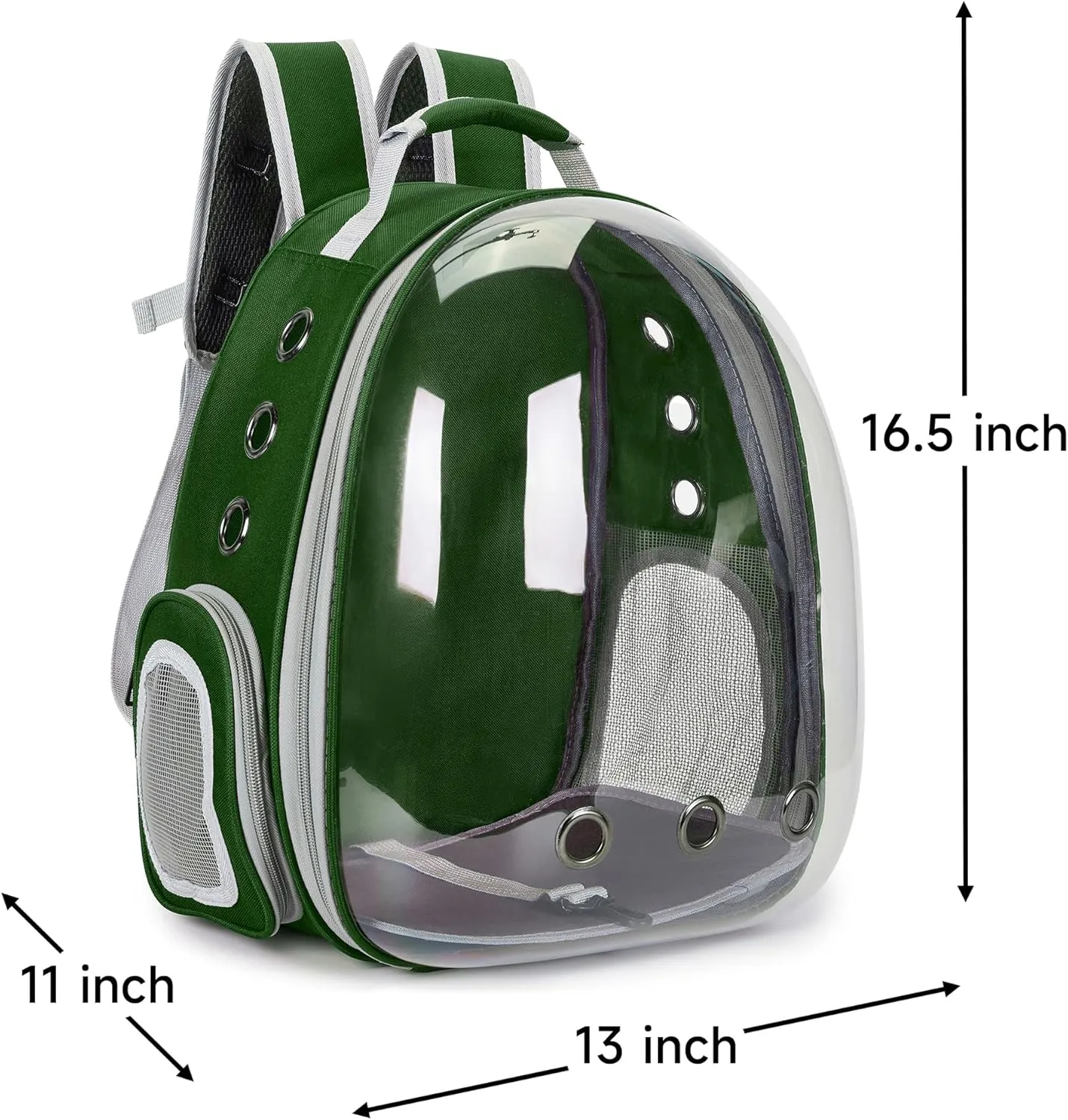 Cat Bubble Backpack Carrier for Small Medium Dogs Cats Carrying Bag, Airline Approved Pet Travel Carrying Bag Dog Hiking Walking Outdoor Backpack (Dark Green)