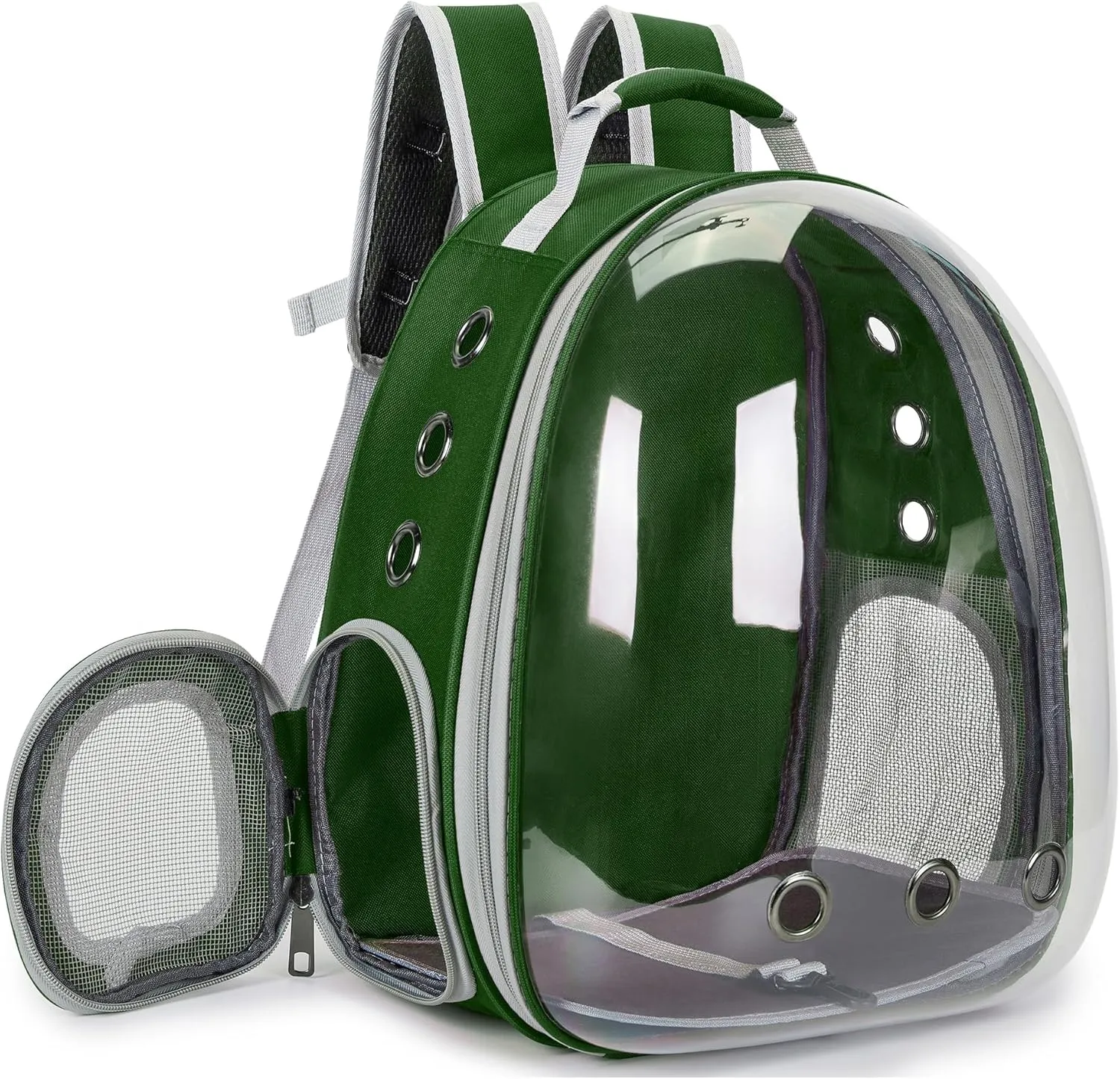 Cat Bubble Backpack Carrier for Small Medium Dogs Cats Carrying Bag, Airline Approved Pet Travel Carrying Bag Dog Hiking Walking Outdoor Backpack (Dark Green)
