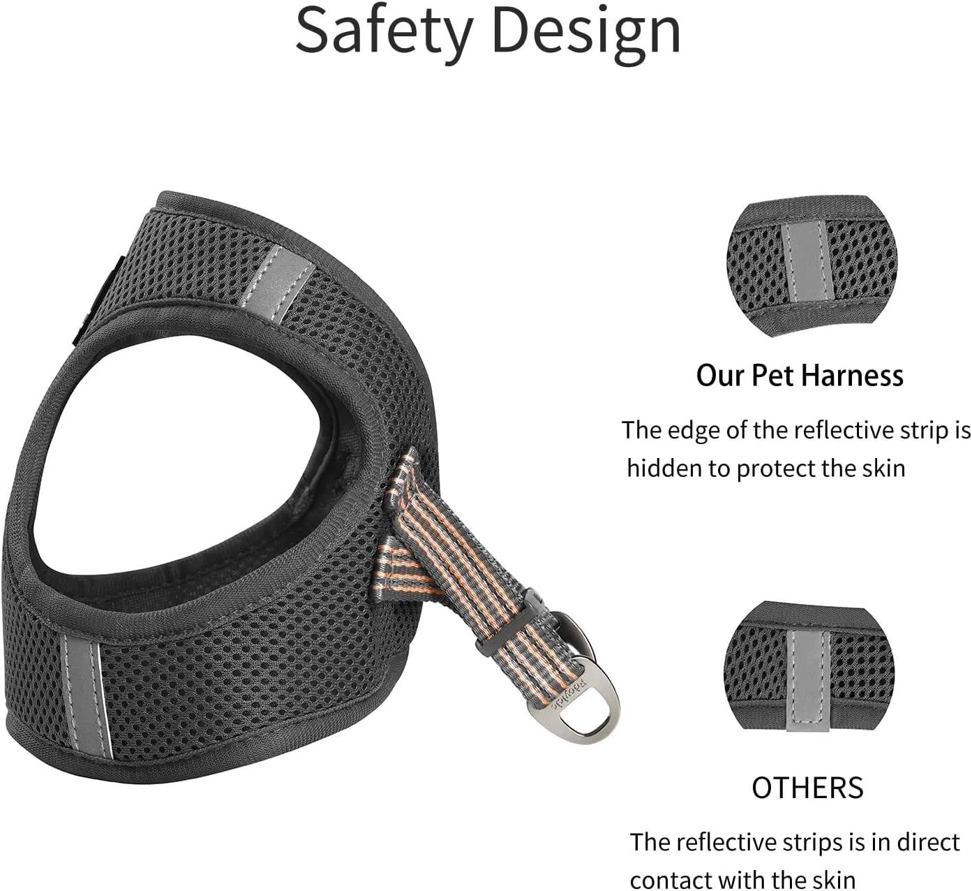 Cat Harness and Leash for Walking Escape Proof, Adjustable Soft Grey XXS Chest: 9 - 11inch