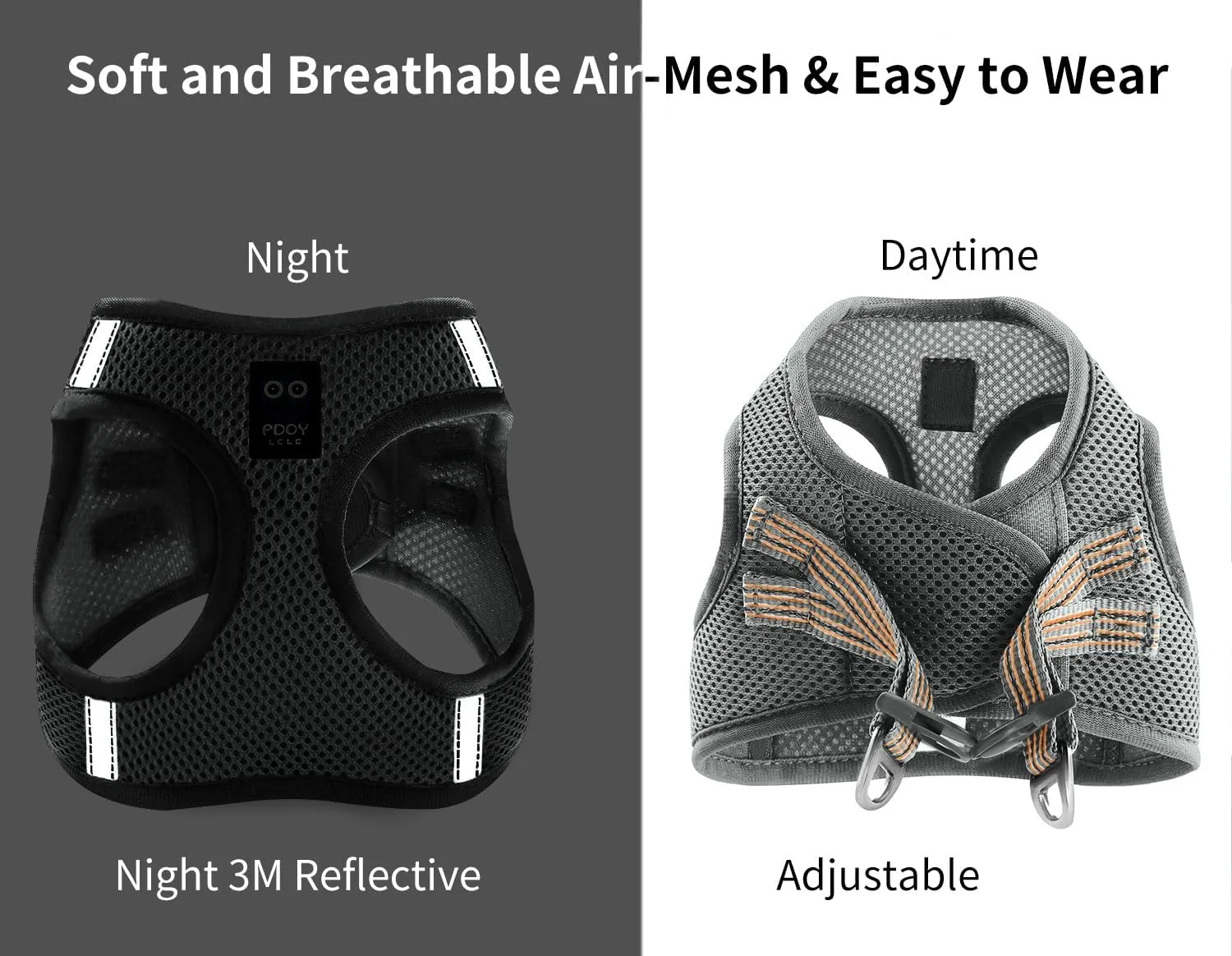 Cat Harness and Leash for Walking Escape Proof, Adjustable Soft Grey XXS Chest: 9 - 11inch