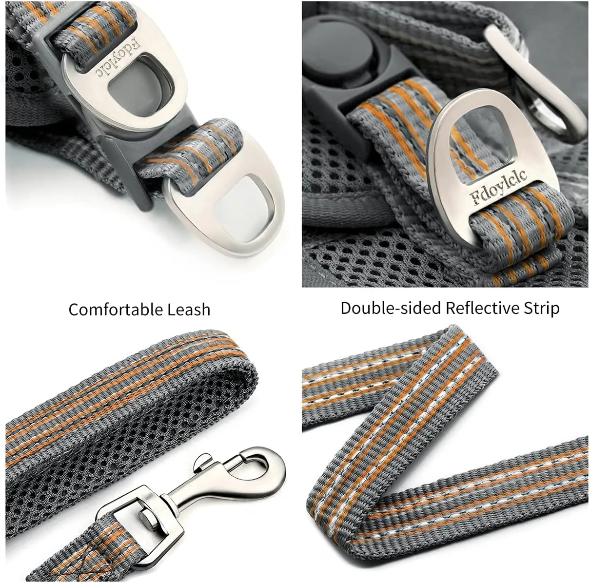 Cat Harness and Leash for Walking Escape Proof, Adjustable Soft Grey XXS Chest: 9 - 11inch