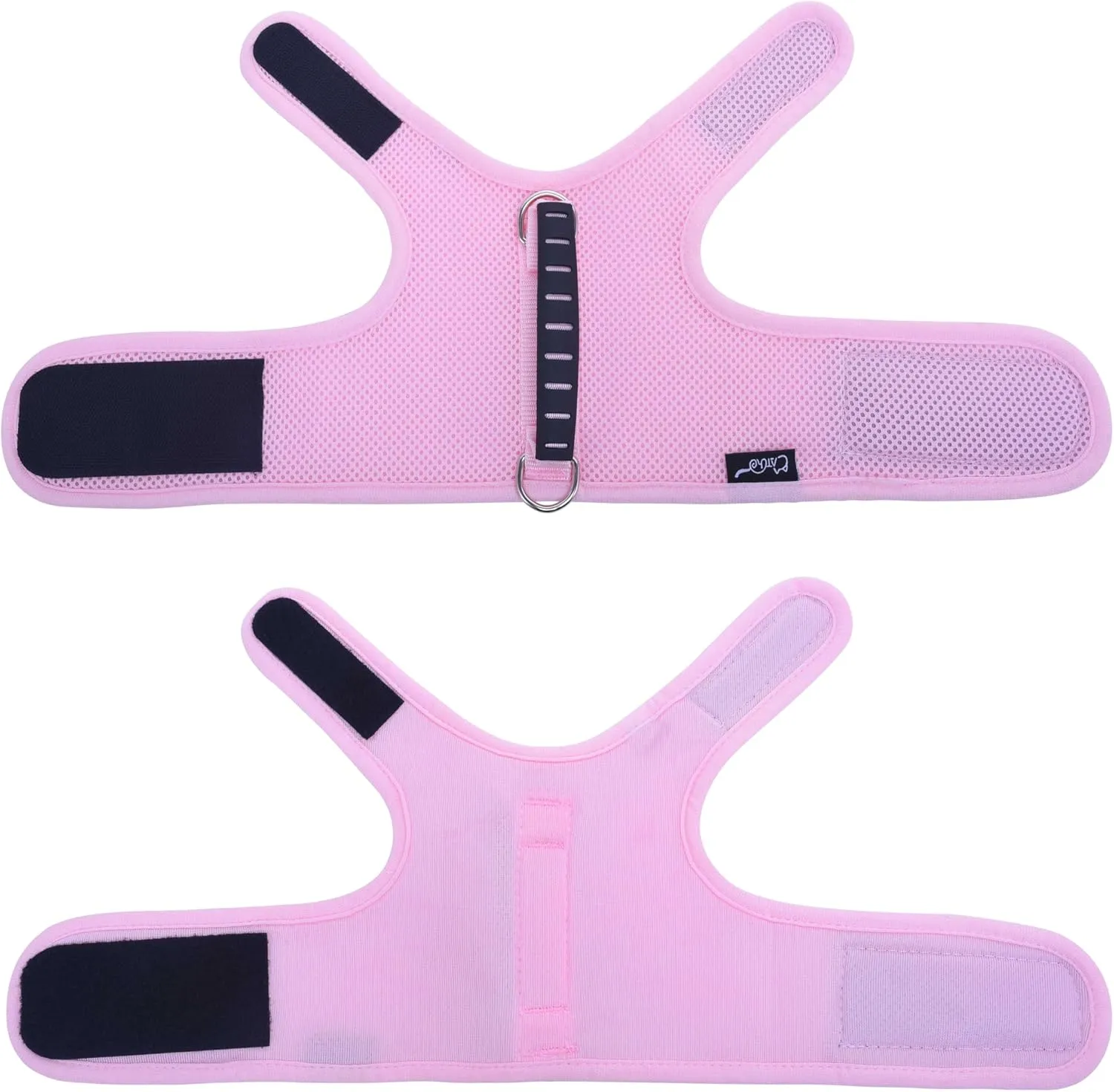Cat Harness and Leash for Walking Escape Proof Breathable Mesh Fabric, Solid Pink, Large, Adjustable Cat Walking Jackets with Handle, Padded Stylish Cat Vest