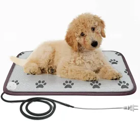 Cat Heating Pad, Heat Mat for Kittens, Heated Cat Bed, Waterproof, Cat Heating Pad Indoor, 23x17 in, Grey, Footprints:43*58''