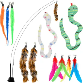Cat Toys Pack  Snake Catnip Chew Toy for Indoor Cats & Kittens  Interactive Self-Play Toys for Bored Cats & Home Alone Play