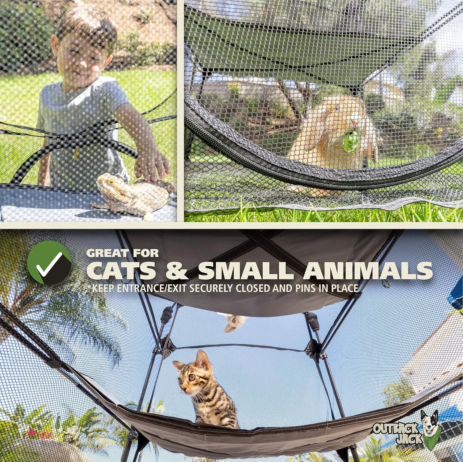 Catio Outdoor Cat Enclosure, (Kitty Katio) for Indoor Cat or Multiple Cats - Portable Tent, Play Tent for Cats, Catio, Outside Enclosure