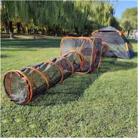 Catio Outdoor Cat Enclosures for Indoor Cats, 4-in-1 Outside Large Playground Include Portable Cat Tent and Tunnel, for Cats and Other Pets