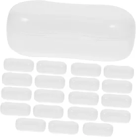 Ciieeo Othbrush Box for Pet: 20pcs Dog Kitten Tooth Finger Wipes Storage Lightweight Easy to Close