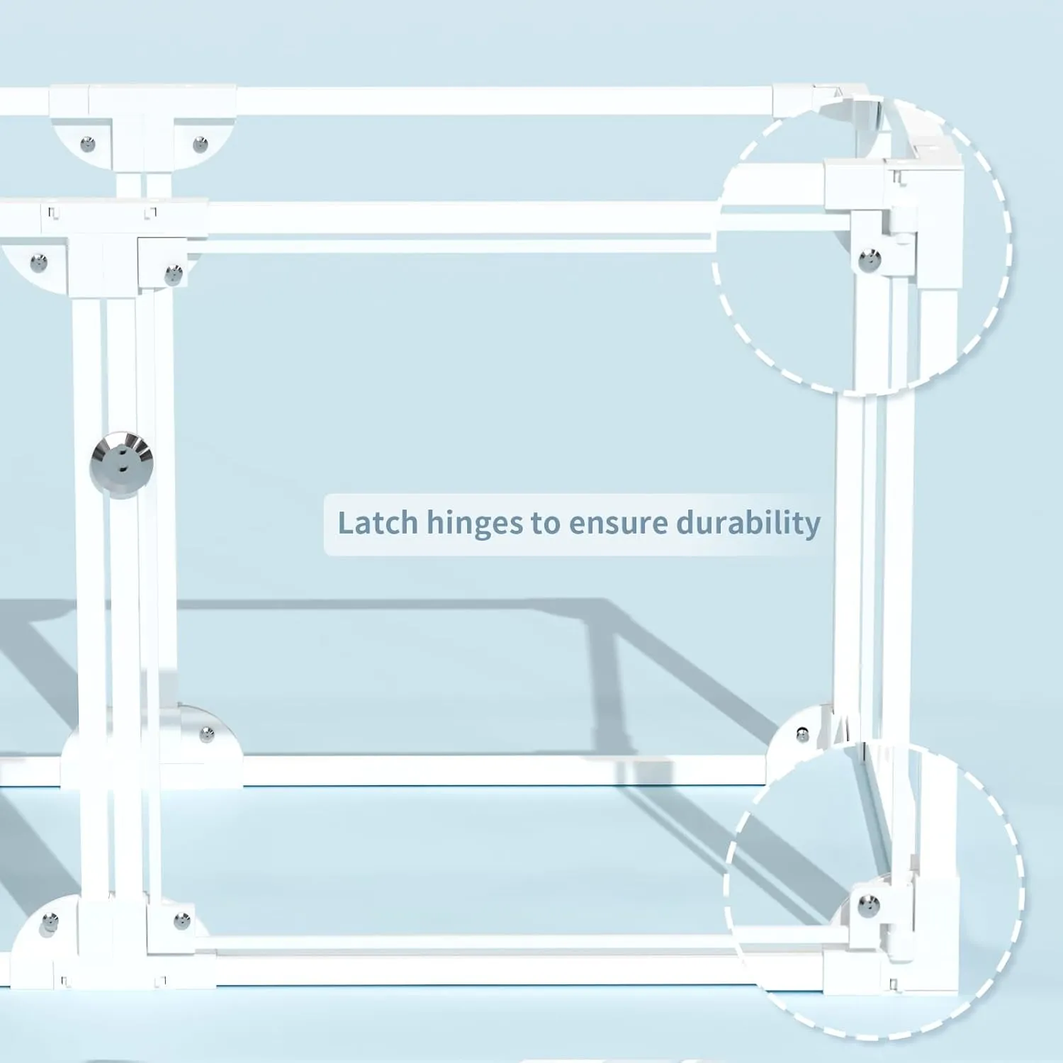 Clear Acrylic Metal Dog Play Pen Indoor, Puppy cat,Rabbit and Dog Pen, Transparent Easy to Assemble Folding Puppy Box Kennel Fence, Small and Medium Sized Dogs (White, 23.6" H, 8-Panel)
