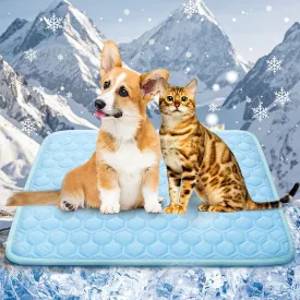 Cooling Mat for Dogs Thicken Pad for Cats,Rabbit&Medium,Large Dogs Internal Arc-Chill Cool Fiber Dog Cooling Mat Non-Slip Washable Summer Pet Outdoor Bed