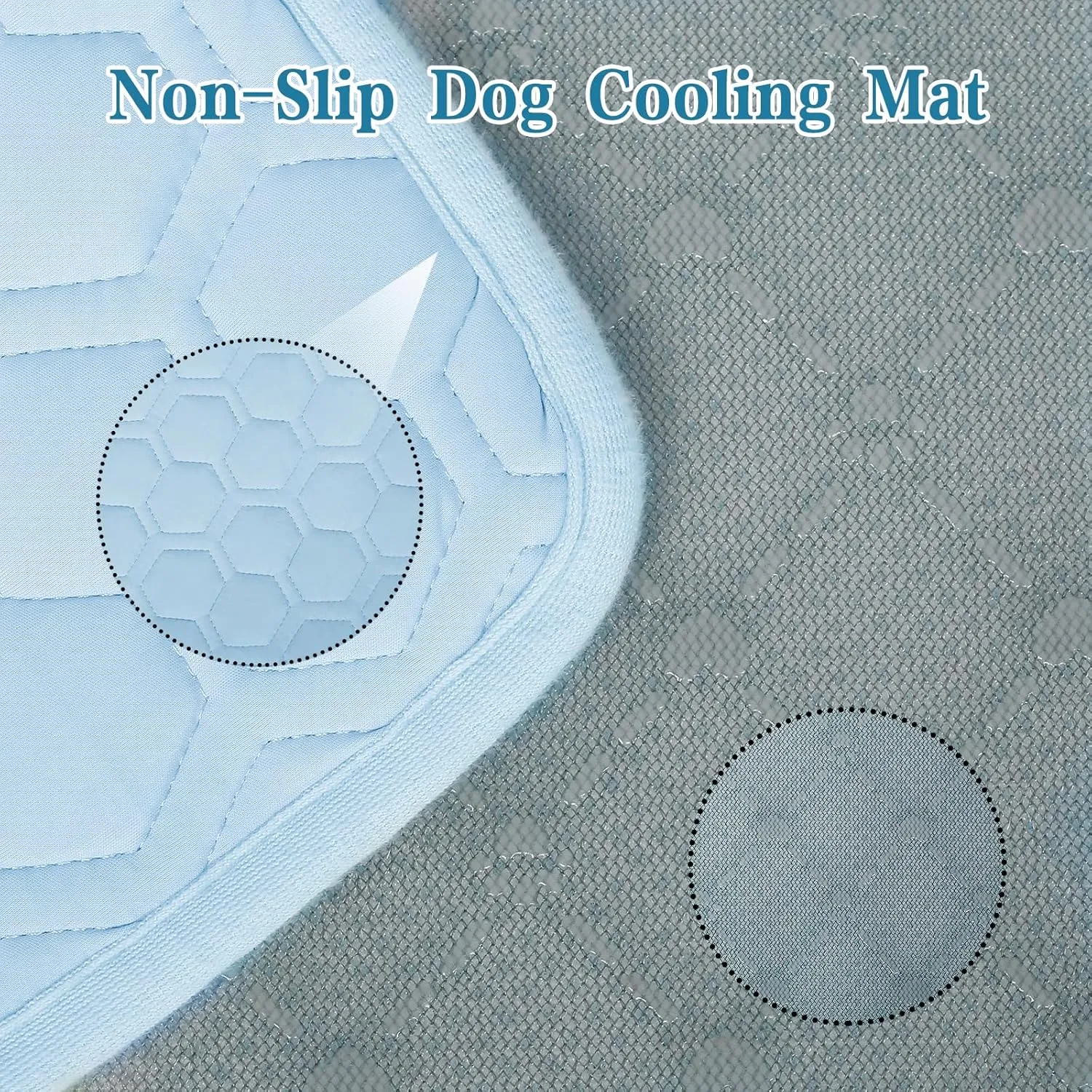 Cooling Mat for Dogs Thicken Pad for Cats,Rabbit&Medium,Large Dogs Internal Arc-Chill Cool Fiber Dog Cooling Mat Non-Slip Washable Summer Pet Outdoor Bed