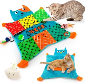 Cute Soft Catnip Mat, Interactive Cat Toys for Indoor Cats