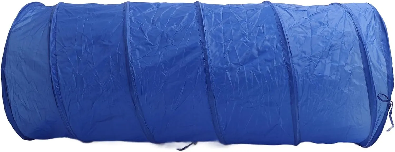 Dog Agility Equipment, Dog Agility Jumps Dog Agility Tunnel with Tear Round Dog Training Tunnel, Folding Dog Agility Training Tunnel, Dog Play Tunnel Tent for Pet Play