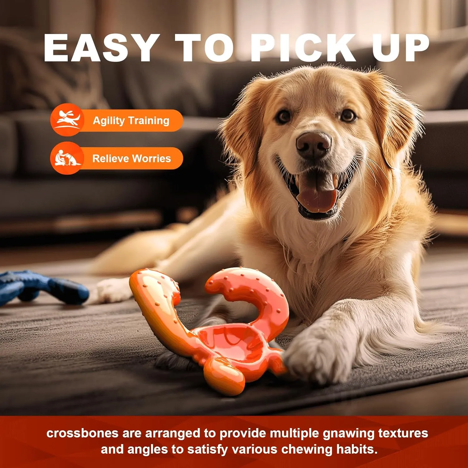 Dog Chew Toy for Aggressive Chewers  Durable Nylon Material, Tough Interactive Dog Toy for Large and Medium Dogs, Perfect for Teeth Cleaning and Gum Health, Christmas Birthday Gifts for Dogs