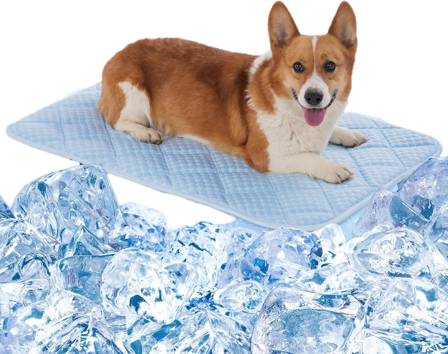 Dog Cooling Mat, 36"x24"Washable Cooling Mat for Dog, Foldable Kennel Pet Bed, Cool Pad (Cool &Warm Surface) for All Seasons Use, Pet Pads for Cats Use in Crate, Kennel, Bed, Sofa (Large)