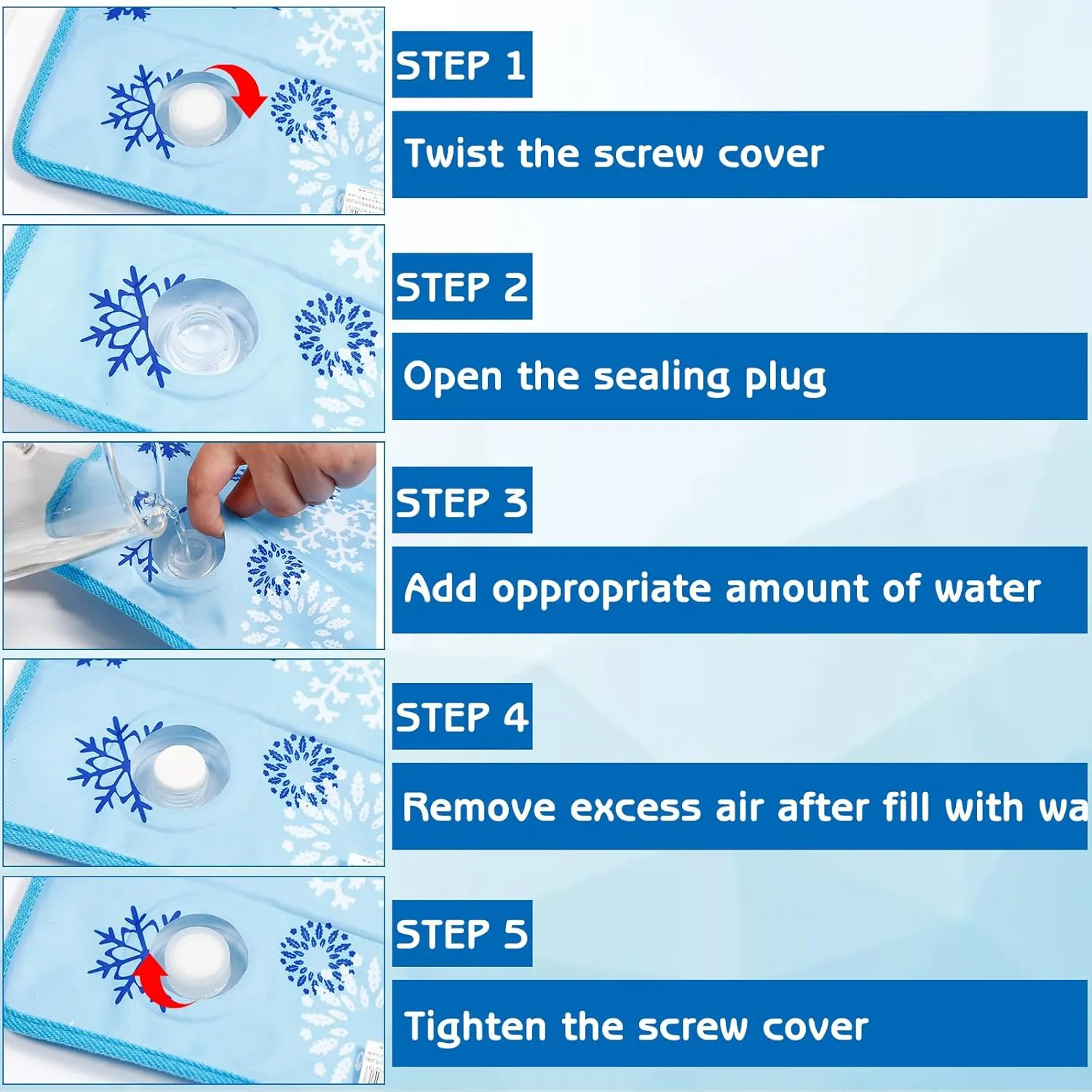 Dog Cooling Mat Water Injection Pet Cooling Pads Dogs & Cats Pet Cooling Blanket for Outdoor Car Seats Beds