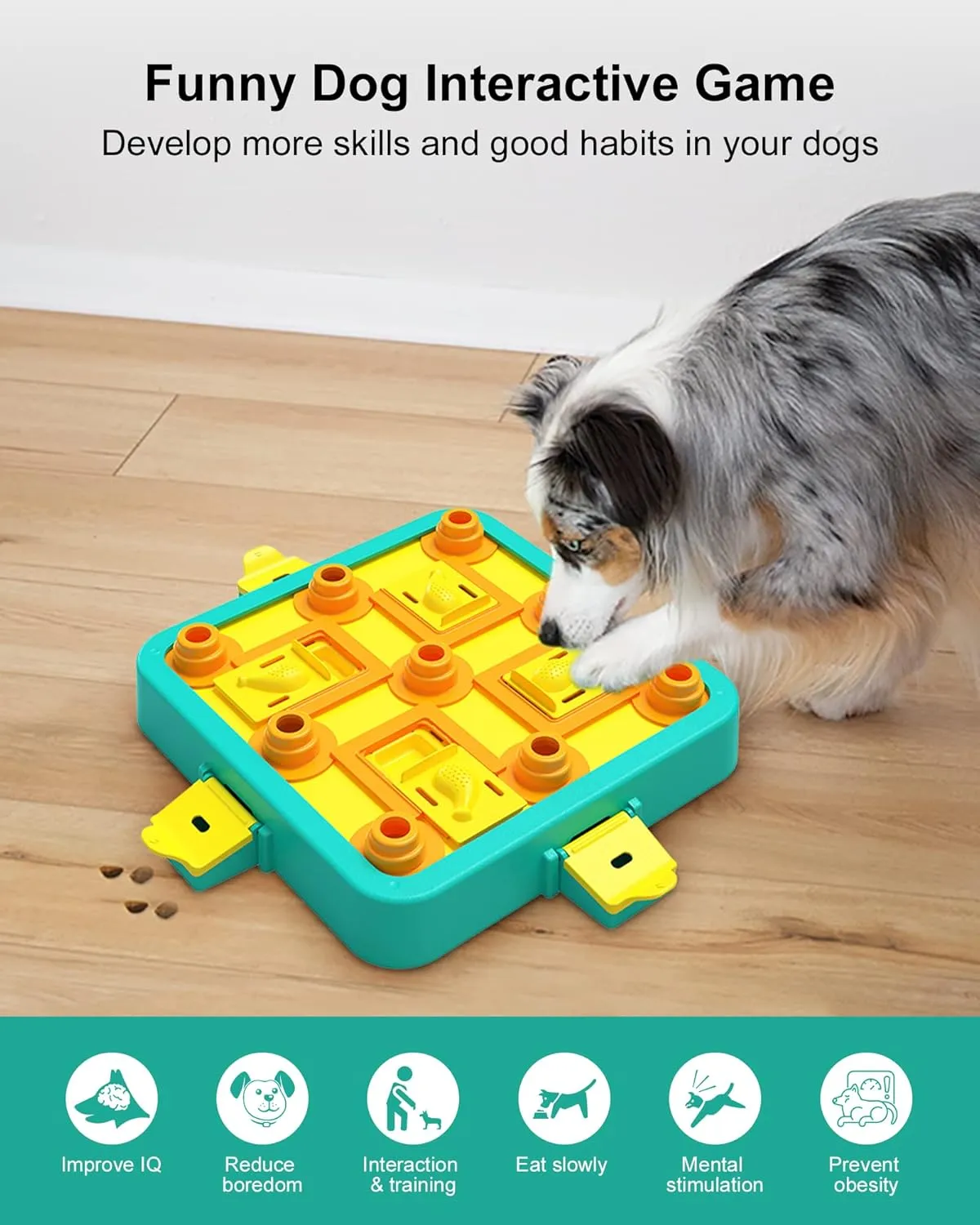 Dog Puzzle Toy, Level 3 in 1 Interactive Dog Toys for Boredom, Funny Cognitive Dog Toy for IQ Training Brain Stimulating Games, Treat Dispensing Toy for Smart Large Medium Smart Dogs