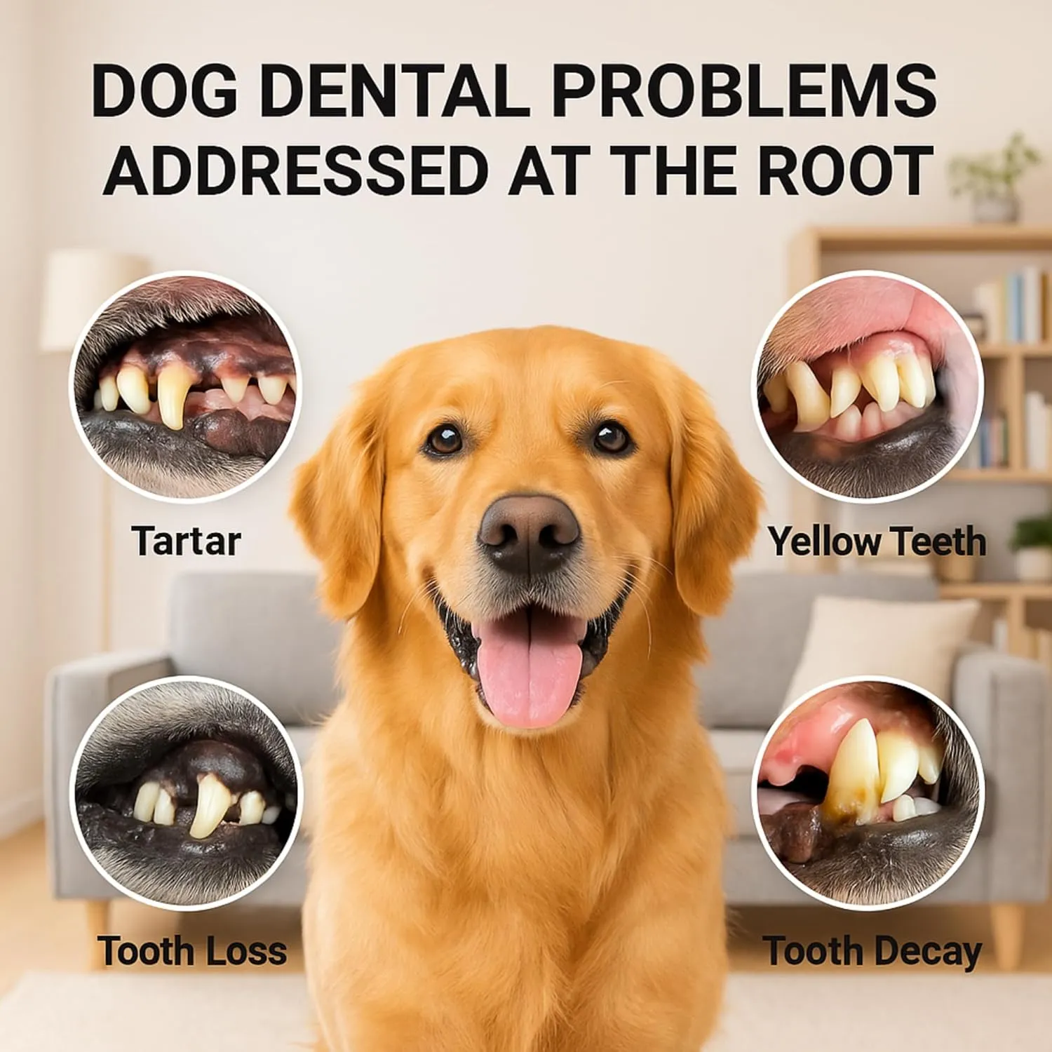Dog Teeth Cleaning Tool with 5 Intensity Levels & 4 Heads  Ultrasonic Tooth Cleaner, Dog Dental Tool Kit, Plaque & Tartar Remover, Tooth Polisher & Scraper, Rechargeable Dental Device (Black)