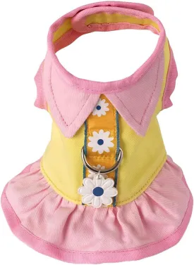 Doggles Dog Harness Dress, Yello, Small
