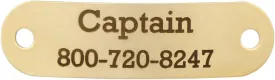 DogIDs Custom Personalized Brass Rivet-On Dog Collar Nameplates Noiseless Suitable for Dogs ID Tag with Name and Number -3/4 Inch Wide Collars