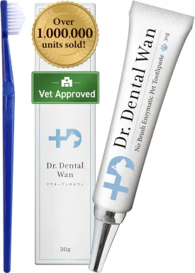 Dr. Dental Wan Organic Dog Teeth Cleaning Powder Gel, Brushless Dog Toothpaste, Dog Breath Freshener, Cat Toothpaste, Easy Dog Dental Care, Enzymatic Toothpaste for Dogs, Dog Mouthwash