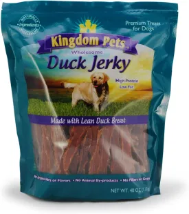 Duck Breast Jerky Dog Treats with Only 3 Ingredients and No Fillers, 2.5 Pound Bag