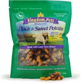 Duck Jerky & Sweet Potato Dog Treats with Only 4 Ingredients and No Fillers, 3 Pound Bag