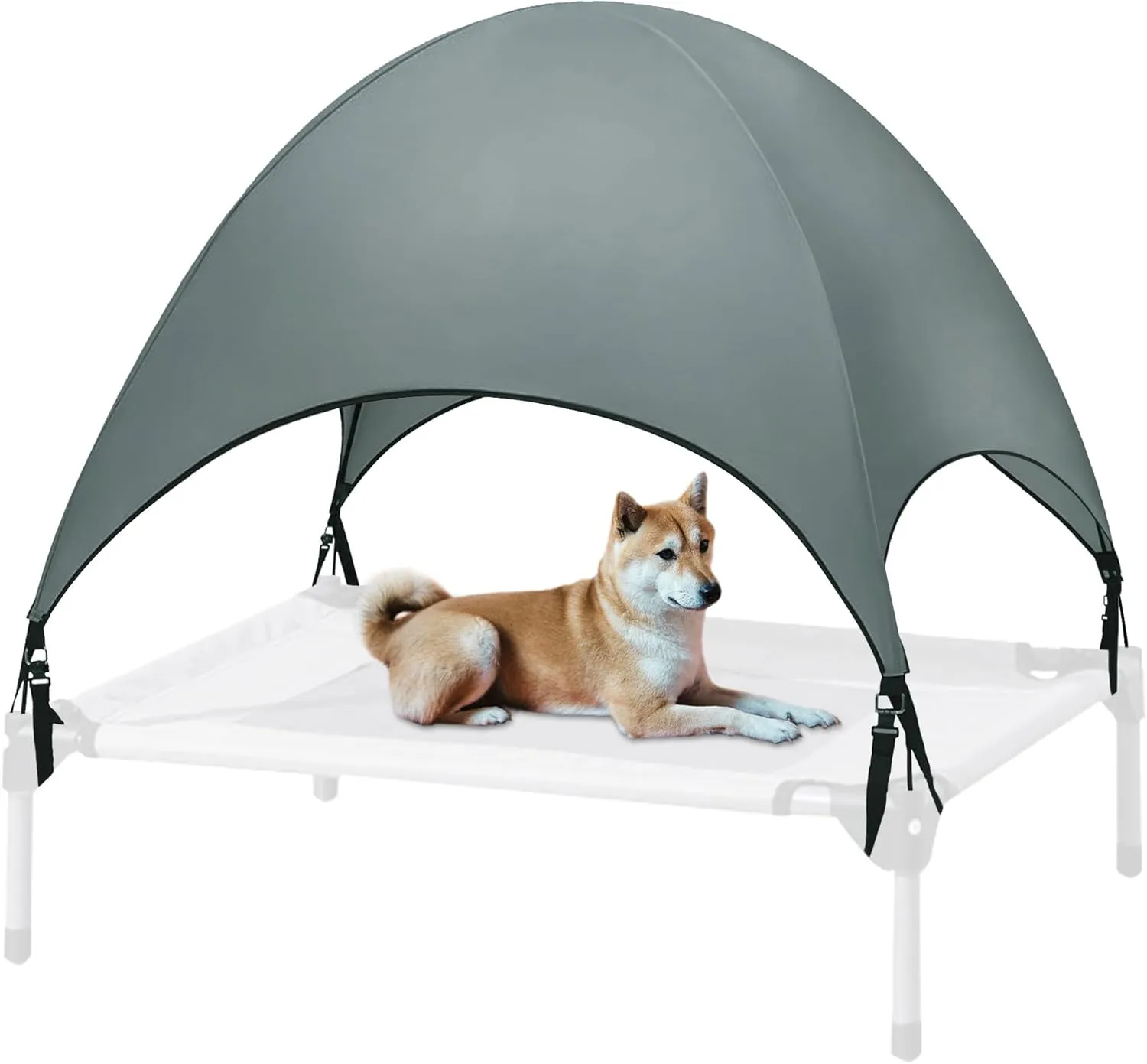 Elevated Dog Bed Canopy Only, Dog Canopy Replacement Pet Elevated Bed Replacement Tent Shade Tent for Pet Camping Outdoor, 42 x30 x30 Inches