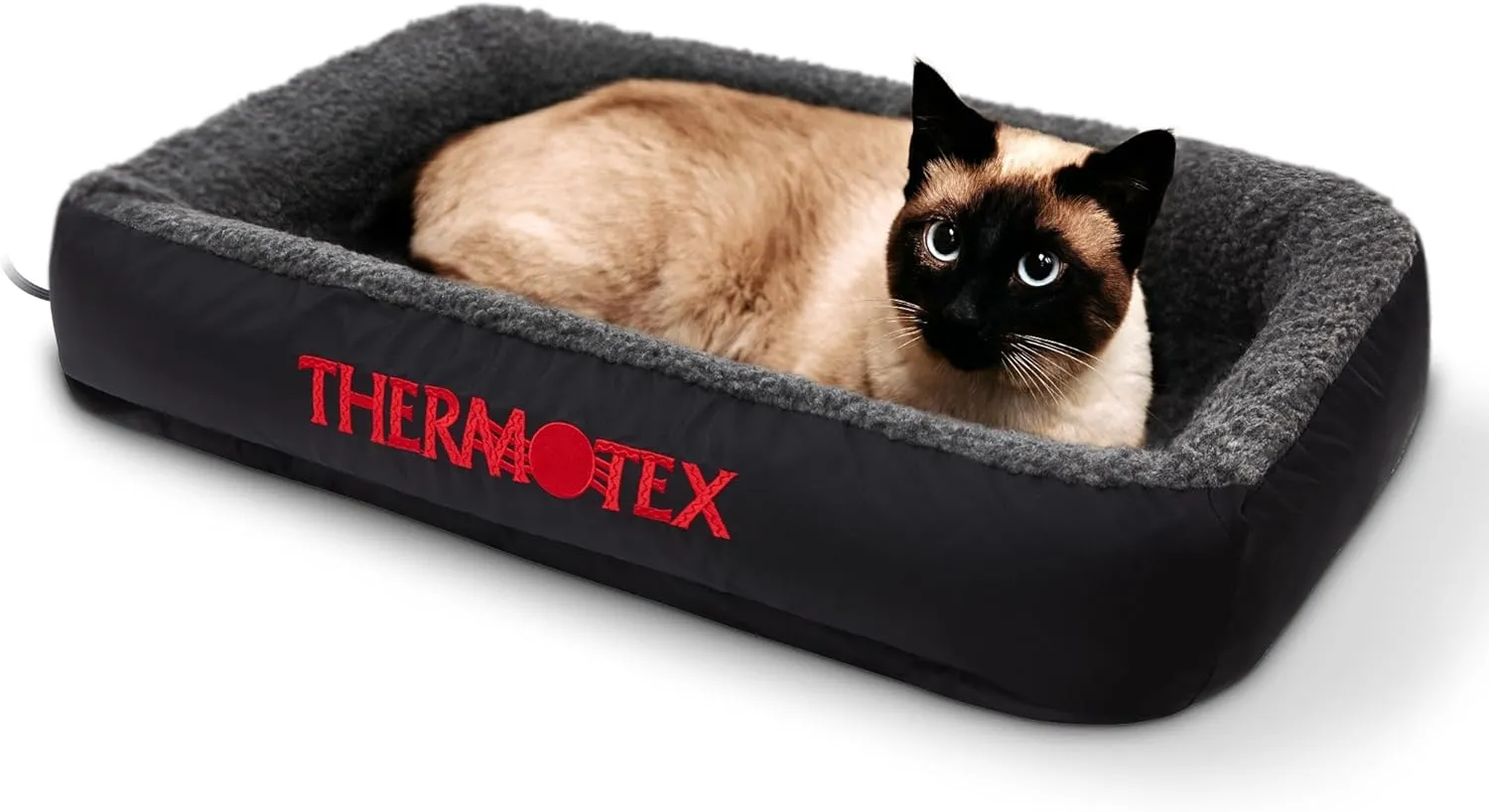 Far Infrared Heated Pet Bed - Heated Cat & Dog Bed for Pain Relief & Arthritis - Therapeutic Heat Pad for Elderly Pet Support & Relaxation - Machine Washable