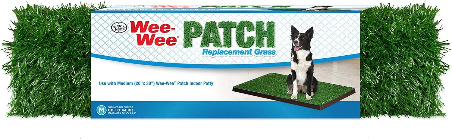 Four Paws Wee-Wee Premium Patch Indoor and Outdoor Pet Potty for Dogs l Dog Potty Training l Artificial Grass l Wee-Wee Patch