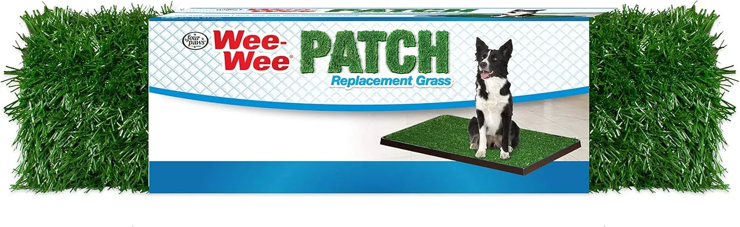 Four Paws Wee-Wee Premium Patch Indoor and Outdoor Pet Potty for Dogs l Dog Potty Training l Artificial Grass l Wee-Wee Patch