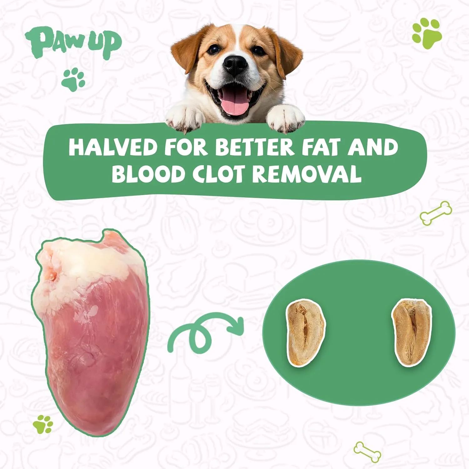 Freeze Dried Chicken Heart Pet Treats, High Protein Freeze-Dried Pet Food for Dogs, Cats, Fresh Ingredient, 3.2 oz, Rawhide Free, Gluten&Grain Free