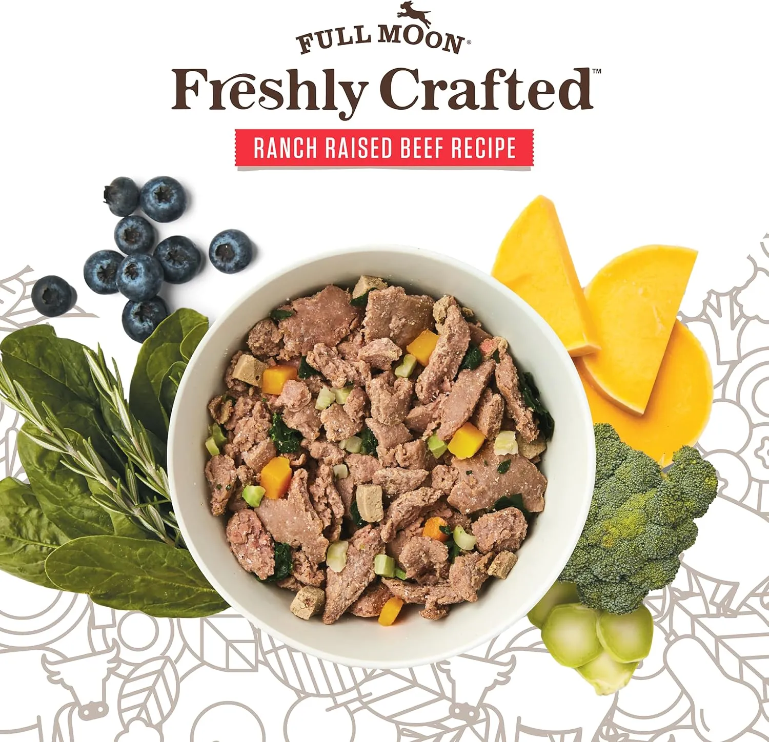 FULL MOON Freshly Crafted Ranch Raised Beef Recipe Dog Food 64 OZ (Pack of 3)