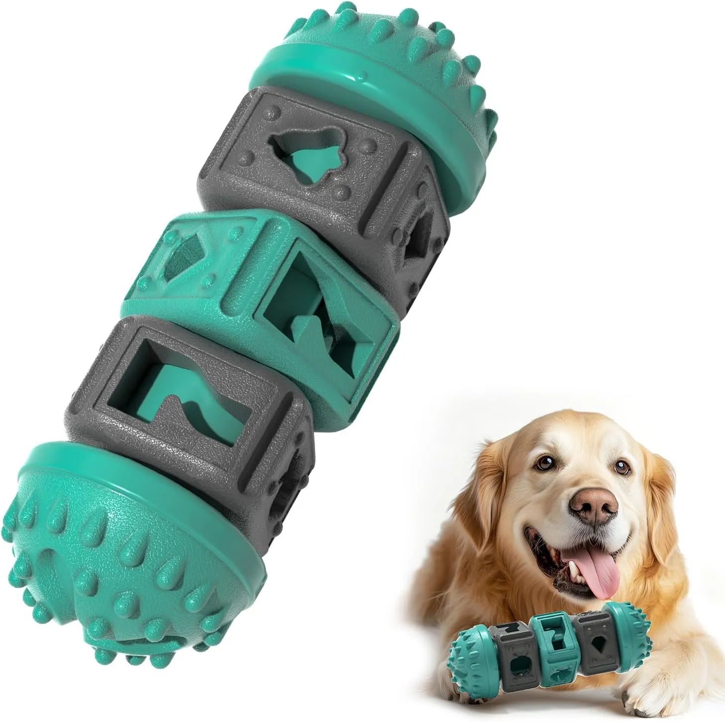 Gardner Pet Dog Puzzles, Treat Dispensing Dog Toys, Alternative to Slow Feeder Dogs Bowls, Teeth Cleanning Dogs Interactive Toys for IQ/Physical Training for Small/Large/Medium Breeds