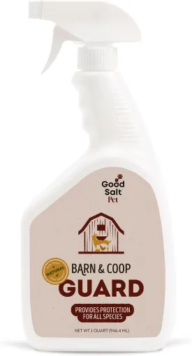 Good Salt Pet Barn & Coop Guard, Natural Animal-Friendly Scent Neutralizer Spray, Made in the USA, 32 Ounce Bottle