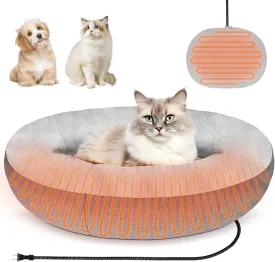 Heated Cat Bed  Cozy Electric Pet Bed with Constant Warmth, Washable Design for Indoor Cats, Kittens & Small Dogs