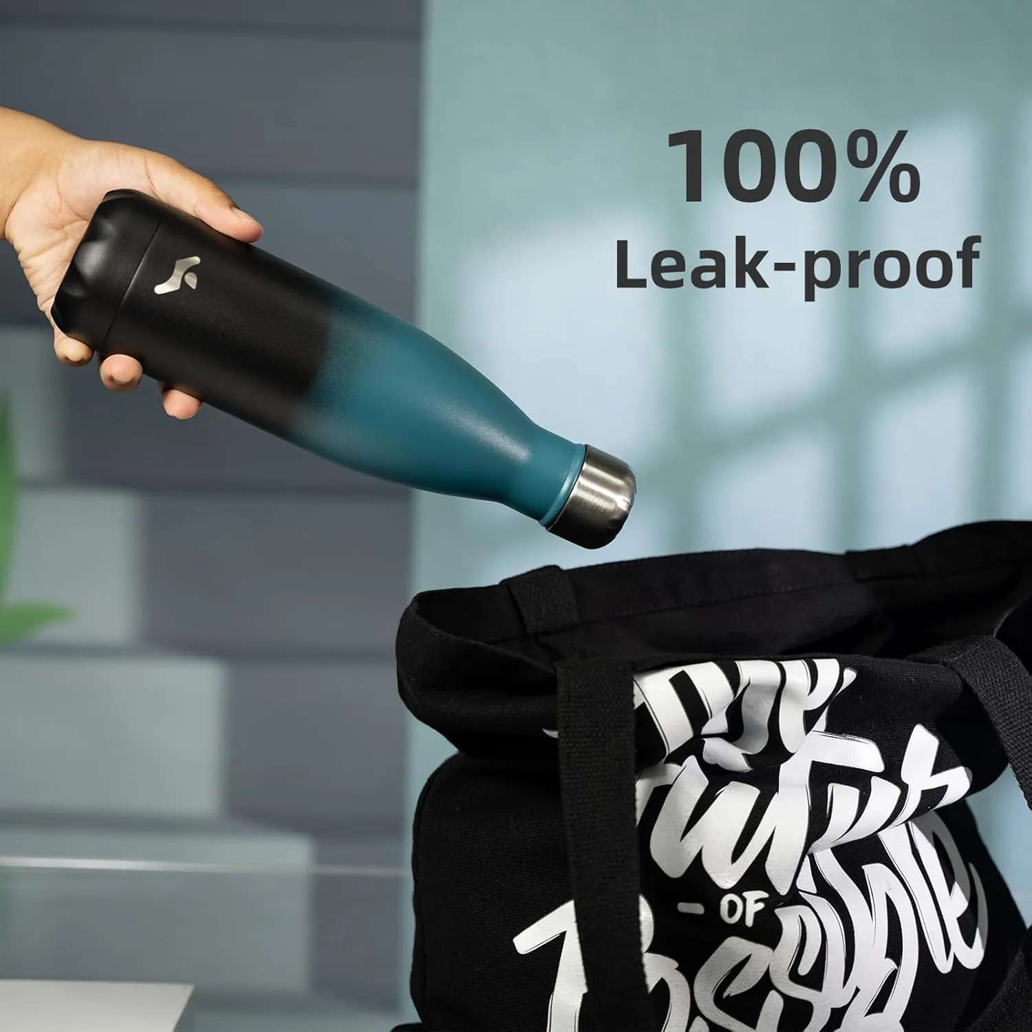 Insulated Water Bottles,25 oz Double Wall Stainless Steel Vacumm Metal Flask for Sports Travel,Indigo Black