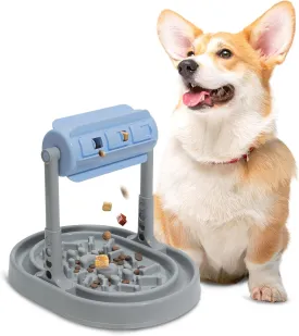 Interactive Dog & Cat Treat Puzzle Toy,Stimulating Dog Toys Slow Feeder Dog Bowl Enrichment Toy,Anxiety IQ Training&Mental,Smart Feeding and Adjustable Heights for Small Medium Dogs Pets