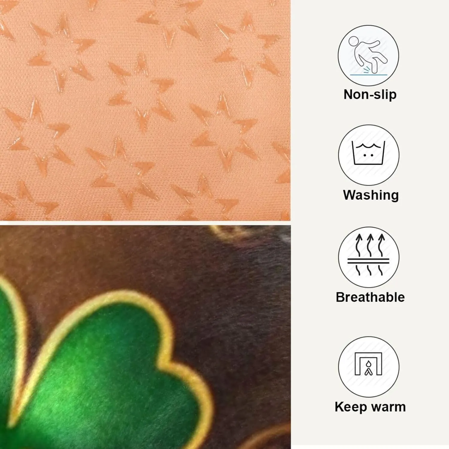 Joko Ivery Cat St Patricks Gold Coins Dog Cat Bed for Crate Soft Crate Pad Machine Washable Sleeping Mats Anti Slip Crate Mat for Dogs Puppy Cats Indoor Pet Supplies 2418 in