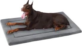 KHONSU PET Dog Bed Mat Crate Pad for Up to 110 lbs Dogs with Reversible Sides for Cold and Hot Seasons, Completely Washable Cushioned Pad 1.1inch Thin Dog Bed