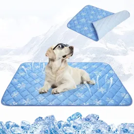 KOOLTAIL Dog Cooling Mat, 48''*28'' Upgraded Extra Large Cooling Pet Pad for Dogs Cats, Summer Dog Blanket Kennel with Non- Slip Bottom, Washable Mats for Bed Sofa Crate Playpen Outdoor Indoor